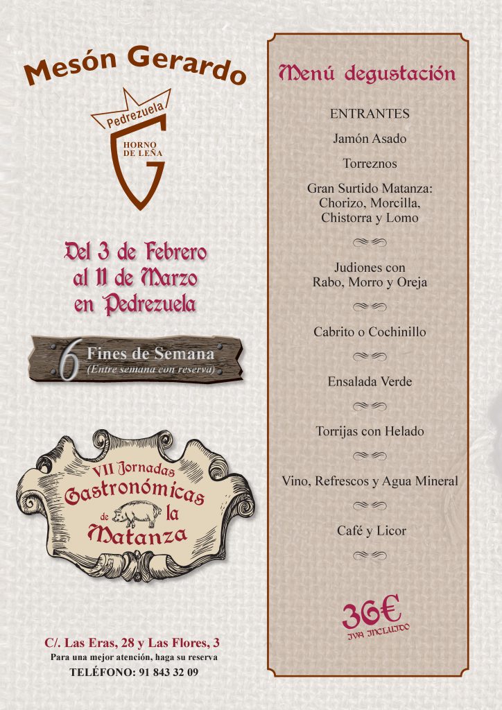 Jornadas Gastronómicas de la matanza en Pedrezuela